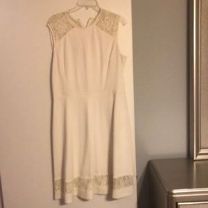 Anne Klein beautiful cream with lace dress.
